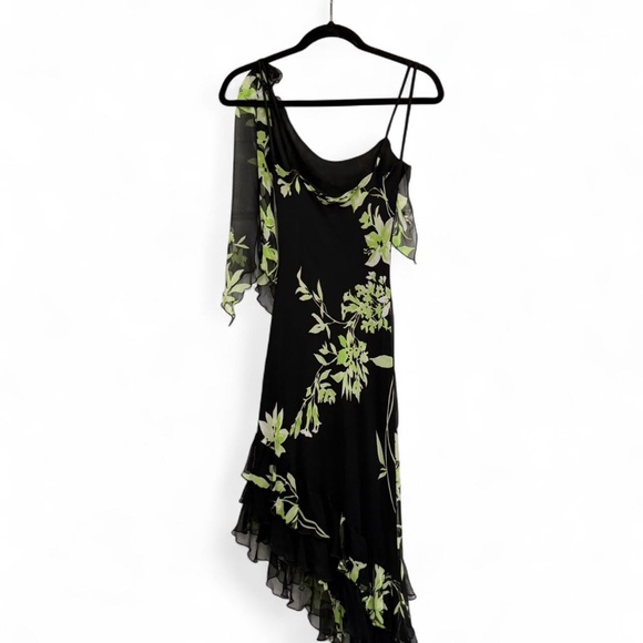 Vintage Caché Black and Green "JLo" floral dress - Picture 4 of 5